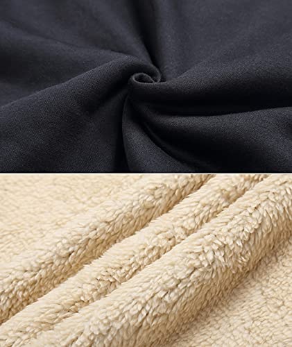 Zity Womens Zip Up Hoodies Winter Fleece Jacket Sherpa Lined Warm Sweatshirt Outerwear 006 Black L #TOP4