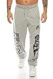 new mintons trier cocktails Must Have für Hundebesitzer Raff & Taff Jogginghose Sweatpants Sporthose Bulldog Body Buard aus hochwertiger Baumwollmischung (Hellgrau, L~52/54)