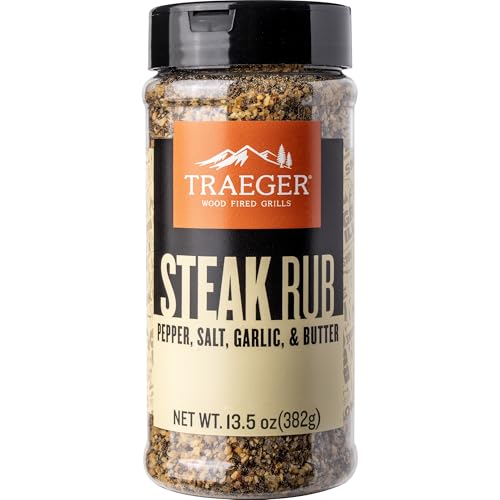 Traeger Grills SPC281 Steak Rub, Premium BBQ Seasoning with Pepper, Salt, Garlic & Butter Flavor,...