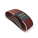 POWERTEC 110470 3 x 21" Sanding Belts | 60 Grit Aluminum Oxide Sanding Belt | Premium Sandpaper For Portable Belt Sander - 10 Pack