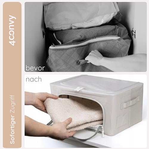 Image of Cover for bedding - container with window for storing clothing, quilts, pillows, bedding - folding bag made of strong material