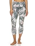 Gaiam Pantalones capri de yoga de cintura alta para mujer, mallas de gimnasio atlético - verde - X-Small