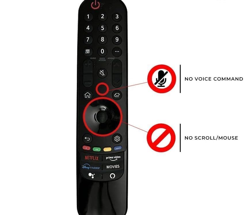 Image of Remote Compatible MR21GA for 2021 LG-Magic-Remote Without Pointer and Voice Function Replacement for LG UHD OLED QNED 4K 8K Smart TV (Without Voice & Mouse)