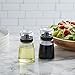 Juvale 2-Piece Small Olive Oil and Vinegar Dispenser Set - Glass Salad Dressing Cruet Bottles for Balsamic, Soy Sauce, with No Drip Tops (5.5 oz) - Oil Dispenser for Kitchen