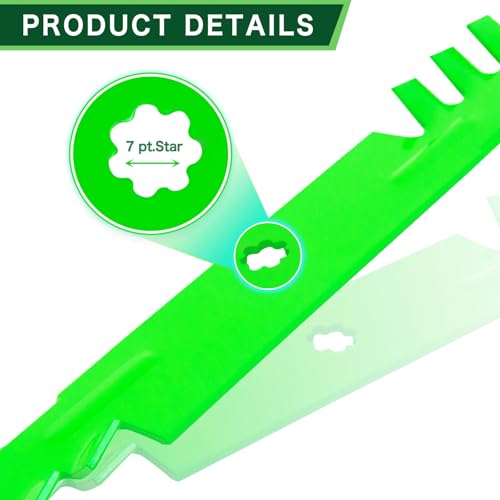 TENGMUJX 48 Inch Deck Mower Toothed Blade Fit John Deere 145 155C LA130 LA140 LA145 LA155 LA165 D140 D150 D160 100 Lawn Mower Replaces OEM GY20852 GX21786 GX21784 AM137757 AM141035 by TENGMUJX - Used condition - Image 3