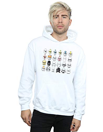 Image of Absolute Cult Star Wars Men's Trooper Helmets Hoodie White Small