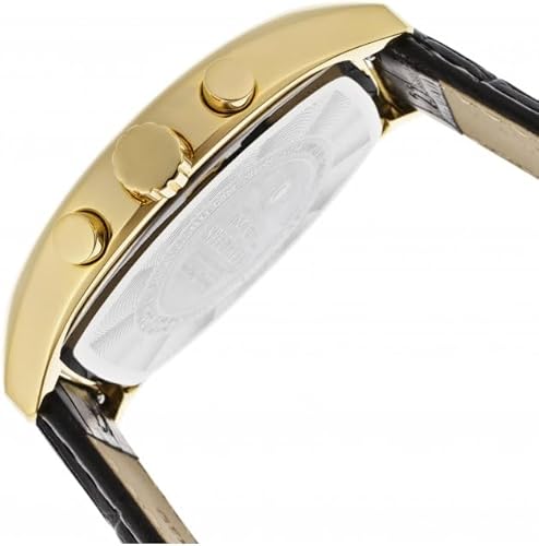 Miniatura 3 de Invicta 14330Specialty reloj chapado en oro amarillo 18K con tres bandas de cuero para hombre