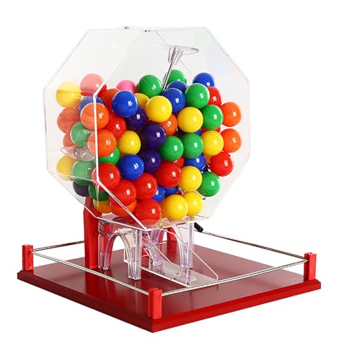 Máquina de lotería manual con selector de números de manivela para bingo, rifas y noches de juego familiares