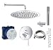 Produktbild vanvilla Duschset mit Unterputz Armatur Grohe Essence Einhandmischer und vanvilla Regenduschkopf rund, Dusch-SET G05 poliert