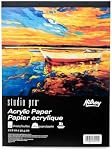 Hilroy Studio Pro Acrylic Paper, 9" x 12", 80 Pages, Top Bound, 235 GSM Acrylic White Paper (540046)