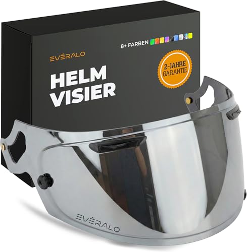 Everalo Visier Kompatibel Mit Arai Chaser X - Rx7v - Rx7x - Quantic - Quantum X - Concept X - Concept Xe - Renegade V - Profile V - Qv Pro - Vas V – Pinlock-Ready Helmvisier (Verspiegelt Chrom)