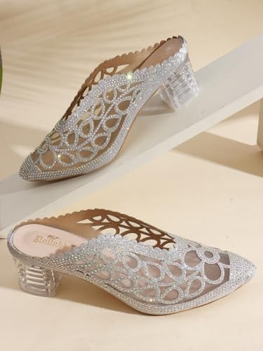Image of Women Fancy Sandal for Women with Transparent Heel I Fashion Mules HN-900