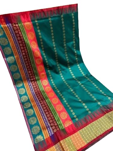 Generic green sambalpuri silk saree – image 2