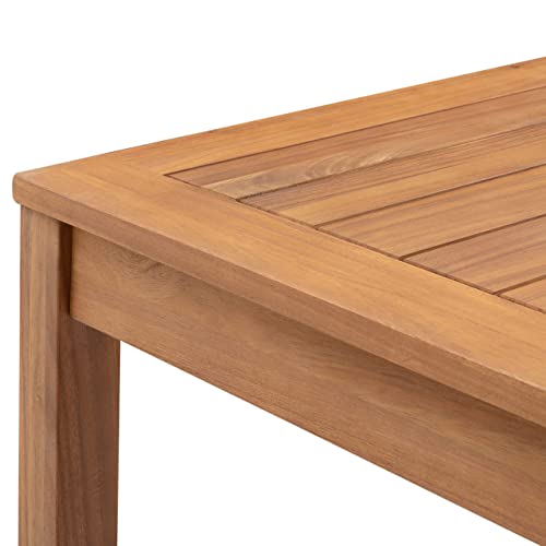 Amazon Aware Fsc Certified Outdoor Rectangular Dining_Table, Acacia Wood, 32 Inch, Natural Finish, 32"D X 32"W X 35"H #TOP5