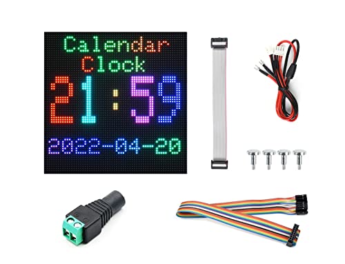 4096 individual RGB LEDs, full-color display, adjustable brightness