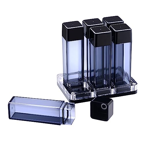 Image of Normcore Single Dose Coffee Bean Storage - 6 pcs Coffee Bean Cellars with Stand & Hopper - Espresso Bean Storage Set - One-Way Exhaust Valve - Patent Pending - Capacity 25-28g