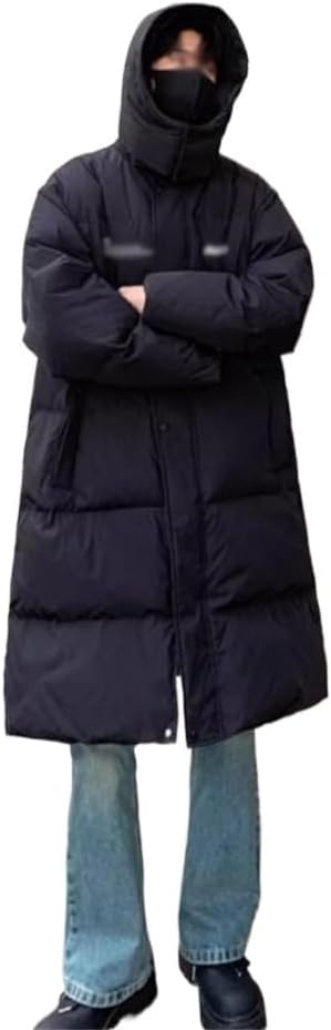 VIDI Casual Loose Down Jacket Male Winter Long White Duck Velvet Thick Warm Handsome Coat