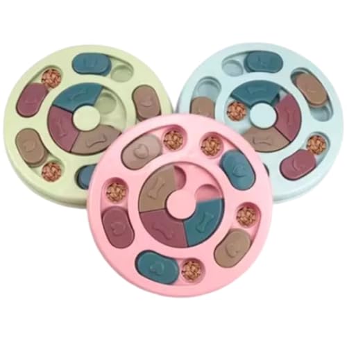 Brinquedo Pet Comedouro Interativo Redondo para Cães e Gatos