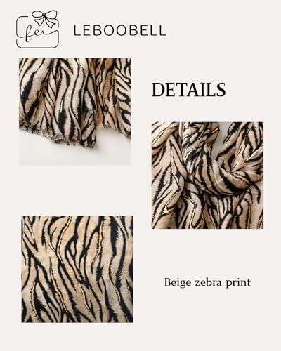 Women's Animal Fur Pattern Scarves Lady Linen Scarf Soft Sunscreen Shawls Vintage Wrap Shawl2