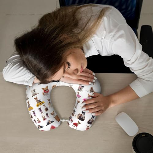 Almohada de poliéster único para cuello con diseño negro miniatura 7