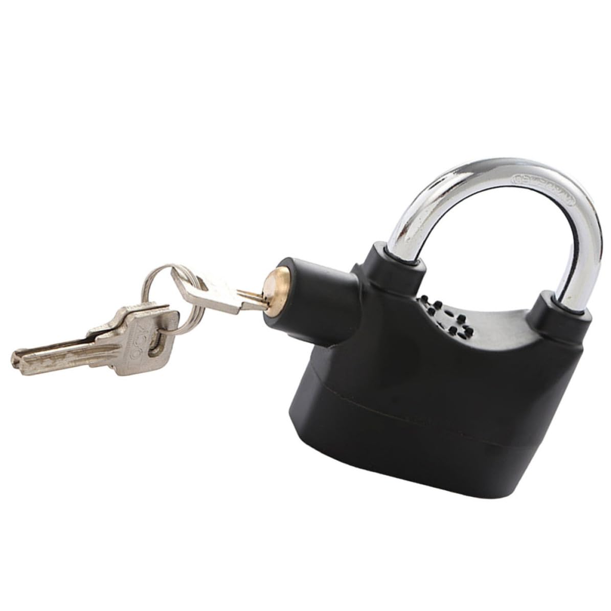 Candado negro para motocicleta y bicicleta para protección en exteriores e interiores con alarma
