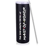 Neapth Maid Of Honor Cup Gifts From The Bride Maid Of Honor Tumbler 20oz Skinny Bridal Shower Tumbler Wedding Day Engagement Gifts
