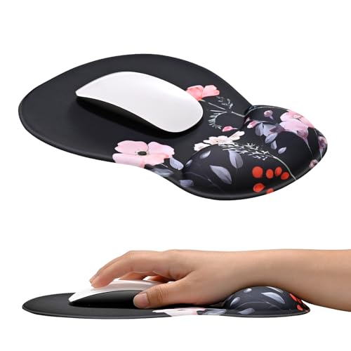 Image of EooCoo Ergonomic Mouse Pad with Gel Wrist Rest Support Middle Concave Design, Relieve Wrist Pain Mousepad, Non-Slip Base for Laptop, Computer, Office Desk Accessories, Carpal Tunnel Syndrome
