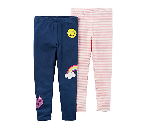 Carter's Baby Girls' 12-24 Month 2-Pack Rainbow Leggings 5