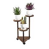 3 Tier Plant Stand, Tiered Plant Stand for Indoor Outdoor, Wood Plant Shelf Corner Display Rack,...