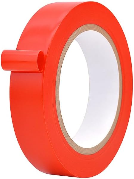 Fita de marcação vinílica vermelha MAT Tape VTC365 para sinalização e pinstriping – 2,54 cm x 32,92 m