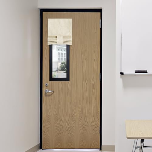RYB HOME Door Panel Curtain, 8x36 inch, Beige, Blackout, Classroom Door, 1 Panel