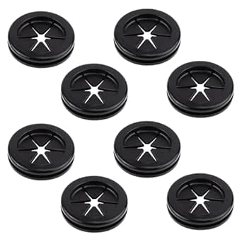 Hejo 10PCS Desk Grommet, Table Cable Grommet 60mm With Hole Saw, Round Cord Cable Hole Cover