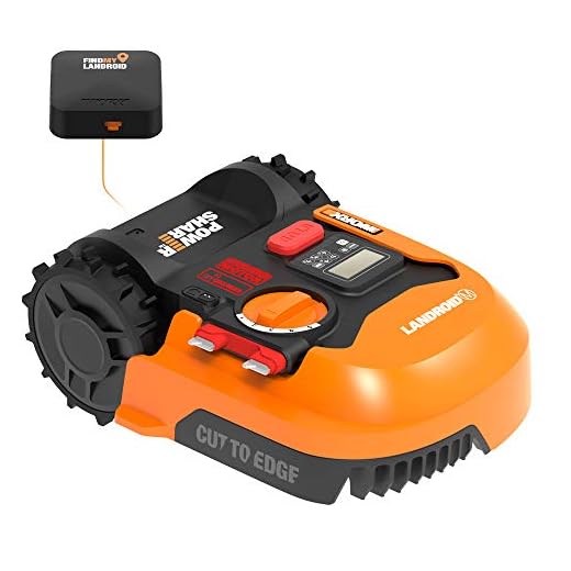 WORX WR143 Landroid M 20V Power Share Robotic Lawn Mower with GPS Module Included,Black and Orange