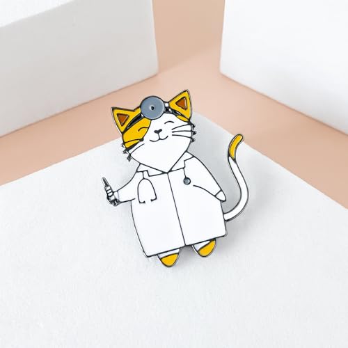 Image of Doctor Nurse Cartoon Pin,Medical Enamel Brooch Jewelry for Nursing Student Backpack Lapel Badge Gifts