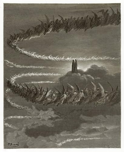 Tableaux Graffiti Art Mural les Esprits de Jupiter Gustave Dore Impression Moderne 60x90cm