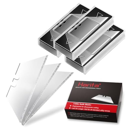 Harita Utility Knife Blades, Box Cutter Blades, Razor Blades with Storage Case, Standard Size for Replacement and Refill, Sharper, durable and Anti-Rust SK5 Steel Box for Leather, Rubber etc. 30 pcs