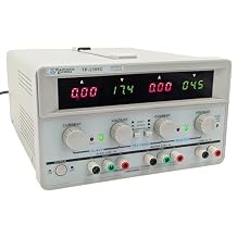 Triple Output Power Supply, Two 0-30V @ 0-5A; One Fixed 5V @ 3A, Quad LED Displays - Model TP-2305C by EX ELECTRONIX EXPRESS