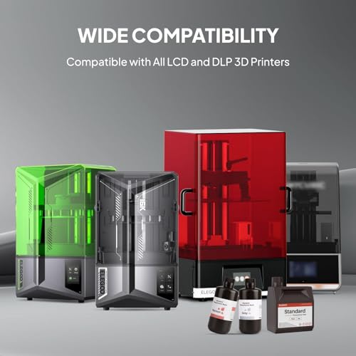 Image of ELEGOO Standard Photopolymer Resin 3D Printer Resina for MSLA 3D Printer Pure Black 2000g