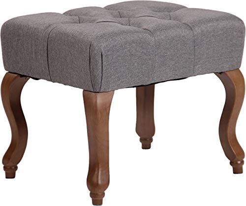 CLP Sgabello Capitonné Brest in Tessuto e Legno di...