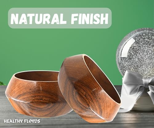 Healthy Floyd's Handmade Natural Wood Bangles, Premium Artisan Wooden Designs3