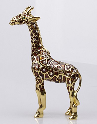 Znewlook Giraffe Crystals Jewellery Jewelry Trinket Box Standing Giraffe Keepsake Box #TOP16