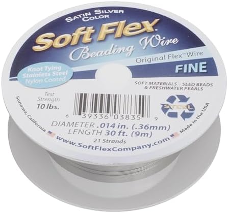 Soft Flex Metal Wire 21-Strand .014-inch x 30'-Satin Silver