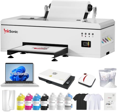 Image of InkSonic R1390 DTF Printer A3 T-shirt Printing Machine Bundle with Curing Oven & Laptop, 13 inch Print Width Apparel Printer with White Ink Circulation & Auto Clean, Complete Starter Kit with 24 /7 Support