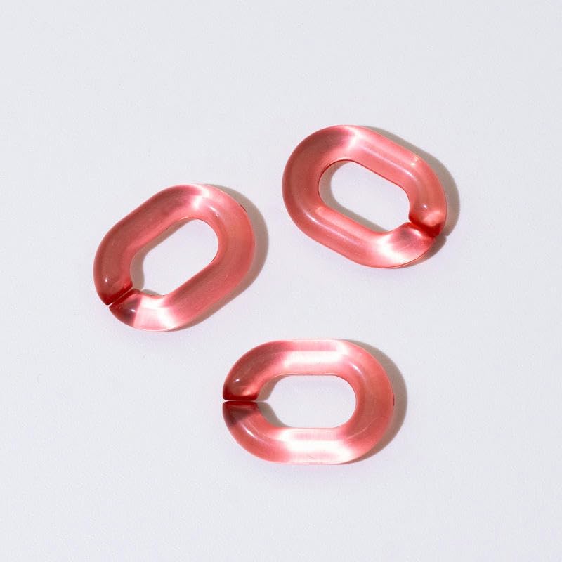 Akrylowe otwarte szybkozłącza, akrylowe pierścienie łączące, opakowanie 200 sztuk, wielokolorowe, 19 x 14 mm, do produkcji biżuterii (Tianlan)