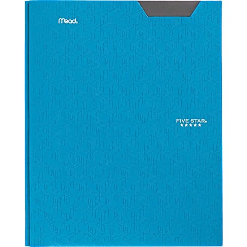Five Star Pasta de 2 bolsos, pasta de plástico com abas fixadoras e fixadores de garras, serve para