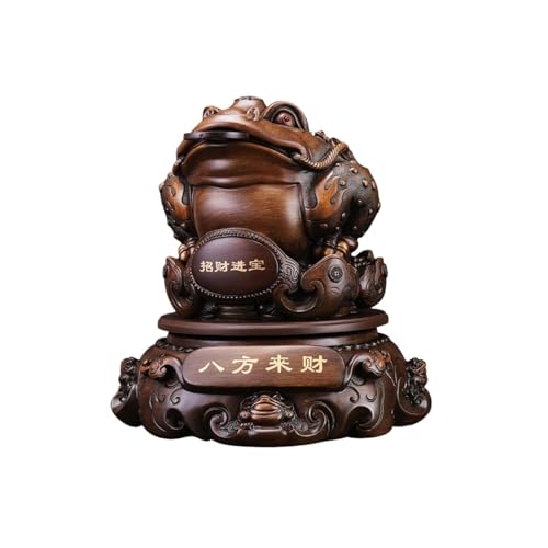 SDA287MZ Decoración Figura Decorativa de Rana la Suerte, Dinero Feng Shui, Adornos decoración Mesa for atraer Riqueza en el hogar(Grande)