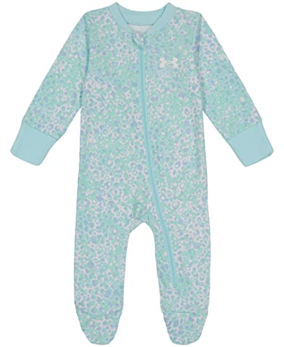 Image of Under Armour baby-girls Coverall Footie, Zip-up Closure, Logo & Printed Designs