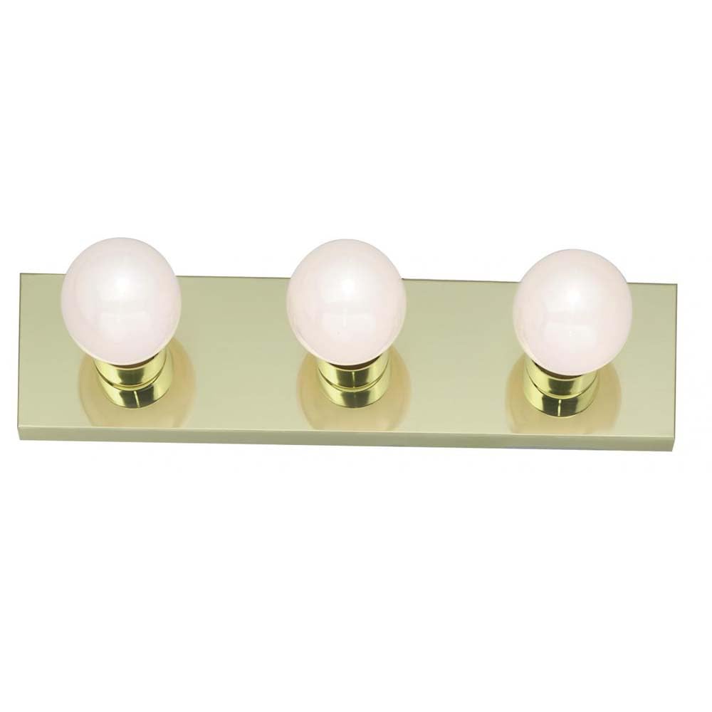 3-Light Vanity Strip in Polished Brass Finish