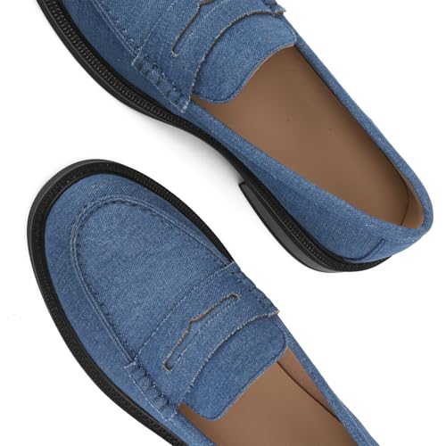 Image of Loafers for Women, Classic Penny Slip On Flat Dress Shoes