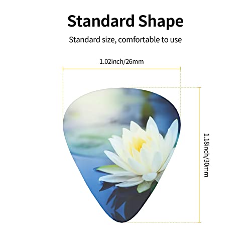 Médiators de guitare 12-Pack White Lotus Flowers médiators de guitare pour guitare électrique guitare acoustique… - Les Beatles, Paul McCartney, John Lennon, RIngo Starr, George Harrison Médiators de guitare 12-Pack White Lotus Flowers médiators de guitare pour guitare électrique guitare acoustique… – Image 4